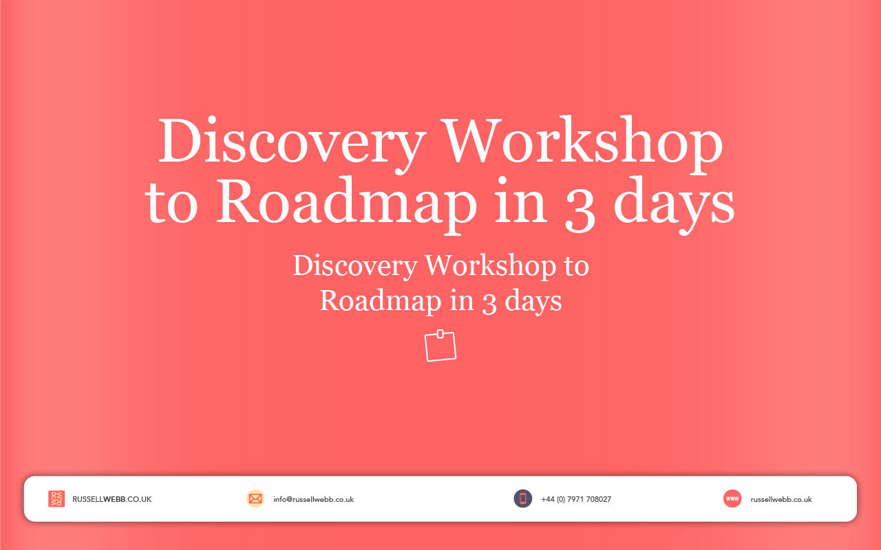 Discovery Workshop to Roadmap in 3 days